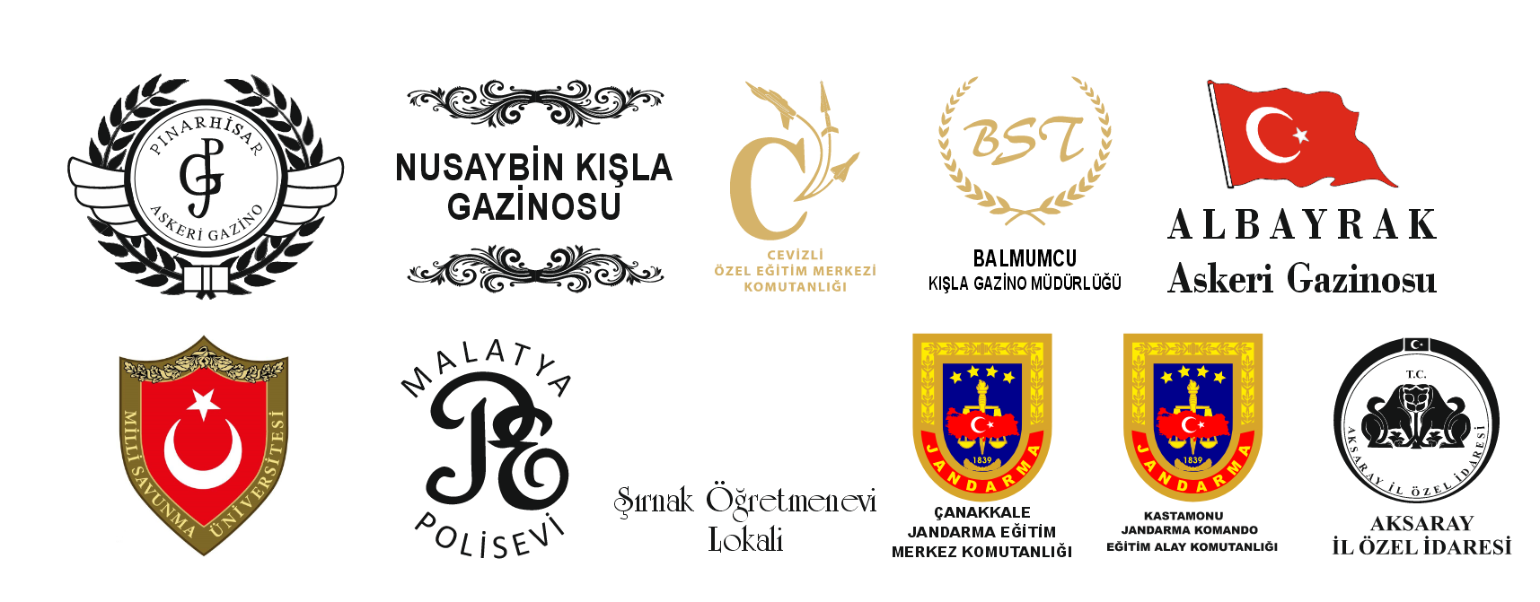 Milli Savunma Üniversitesi ve askeri gazinolar için protokol deri hesap sümeni ve menü kabı.