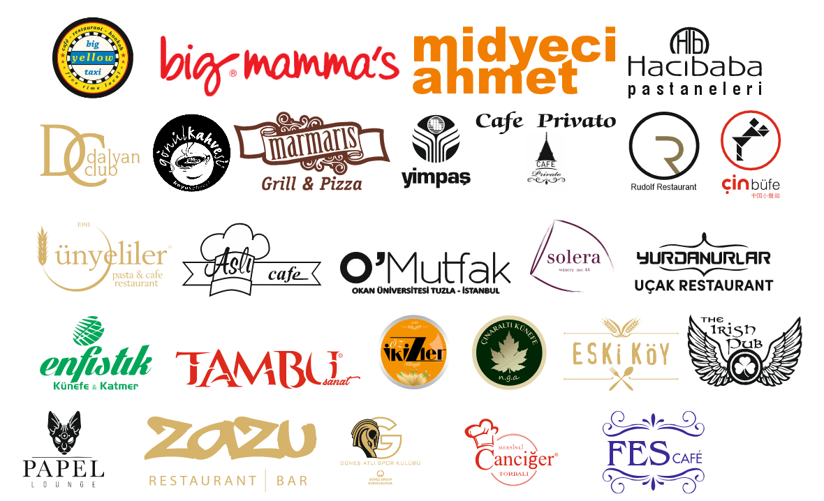 Midyeci Ahmet, Big Mamma's ve kafe zincirleri için deri menü kabı ve kullan-at servis üretimi.