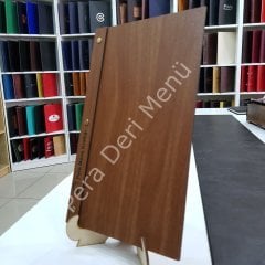 Vidalı Ahşap Menü Kabı