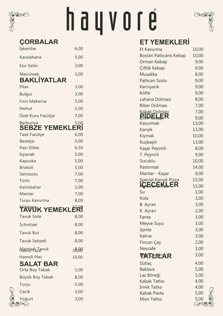 menü örnekleri 29