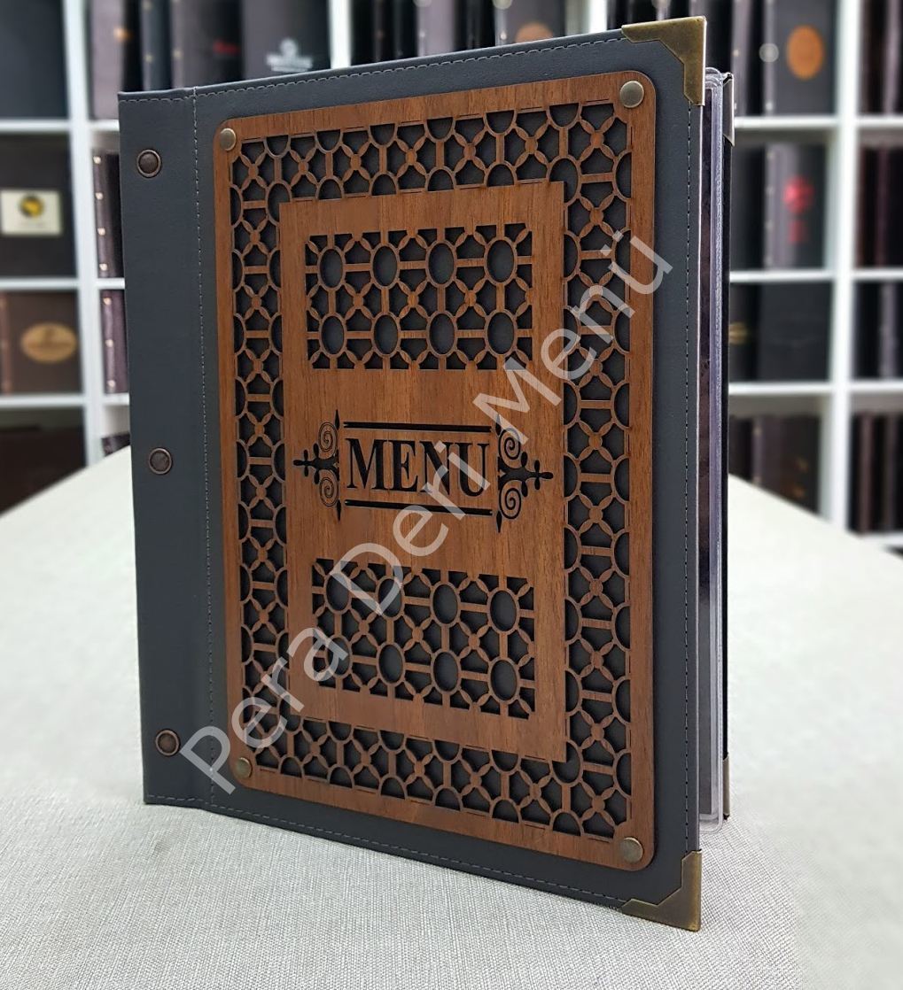 Ahşap Menü Kabı