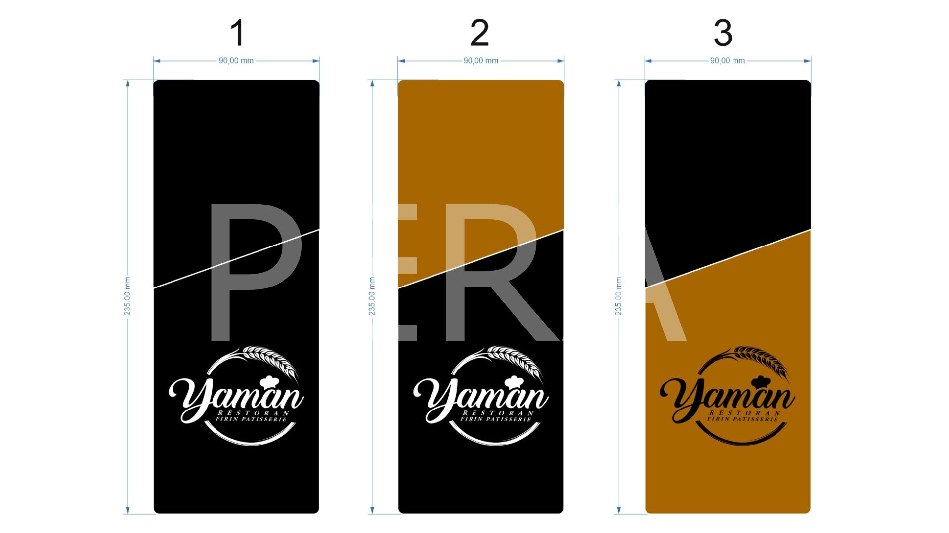 Yaman restaurant çatal bıçak kılıfı