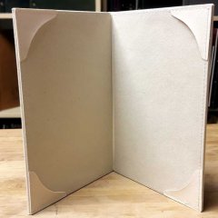 Düz Krem Menü Kabı 23x15 cm.